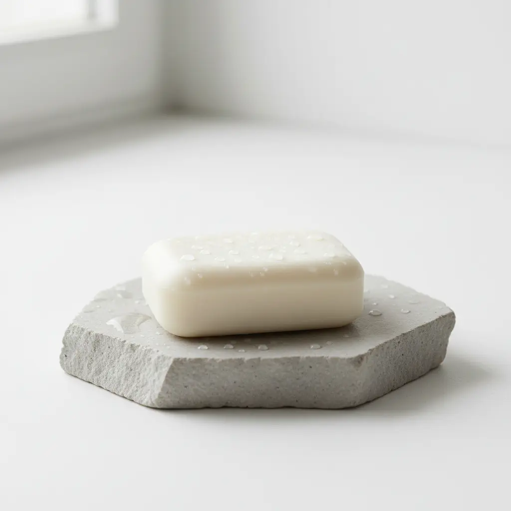 Solid cleaning bar with gentle foam